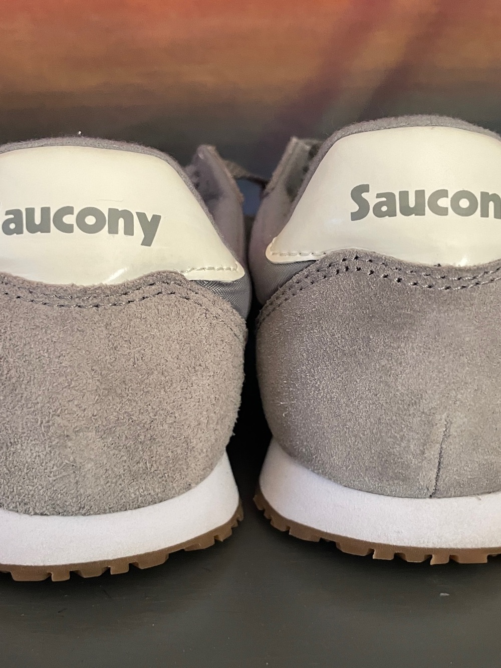 Saucony Originals Bullet Gray White Suede Nylon Sneakers Men’s 7 Heritage - Picture 10 of 14